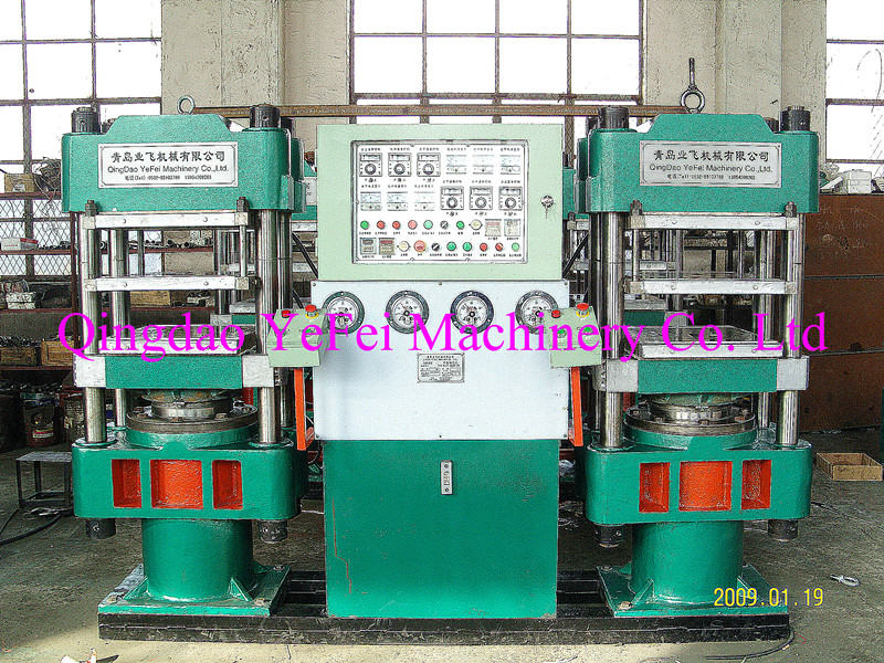 Semi-automatic double plate vulcanizing machine
